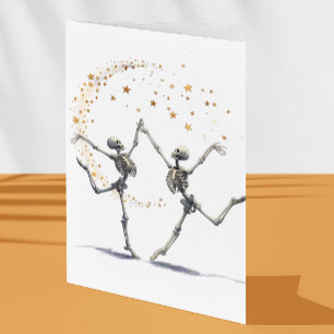 Tanzende Halloween-Skelette Karte