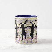 Tanzende Hasen Kaffeetasse (Zentrum)