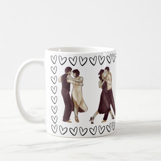 Tanzende Herzen Tasse (Links)