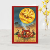 Tanzende Hexen - Halloween-Karte Karte (Gelbe Blume)