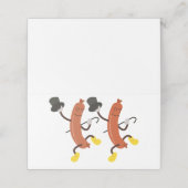 Tanzende Hot Dogs Platzkarte (Außenseite Aufgefaltet)