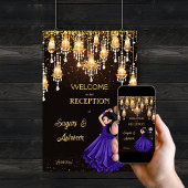 Tanzende indische Pärchen schicke Empfang Begrüßun Poster