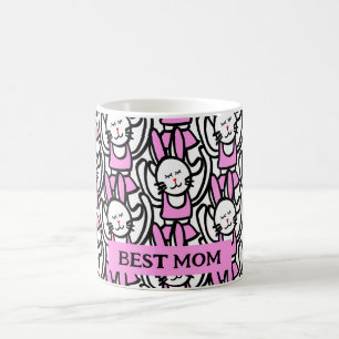 Tanzende Kaninchen-Tasse, Personalisiertes Muttert Kaffeetasse