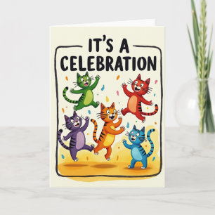Tanzende Katzen-Party-Karte Karte