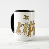 Tanzende Katzen Tasse (Vorderseite Links)