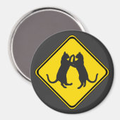 Tanzende Katzen vor uns! Magnet (Vorderseite/Rückseite)