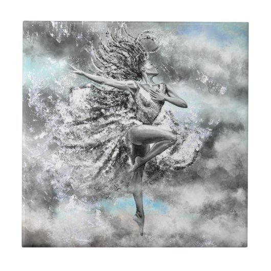 Tanzende Keramik Fliese (Vorderseite)