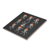 Tanzende Kinder Skelett Halloween Fliese (Seite)