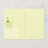 Tanzende Kleeblätter Hochzeiten speichern das Datu Ankündigungspostkarte (Rückseite)