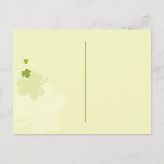 Tanzende Kleeblätter Hochzeiten speichern das Datu Ankündigungspostkarte (Rückseite)