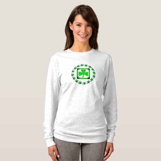 Tanzende Kleeblätter T-Shirt (Vorne ganz)