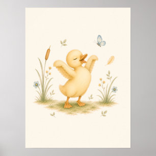 Tanzende kleine Enten-Kinderkrippe Poster