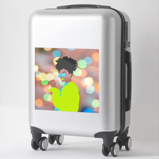 Tanzende Königin. Aufkleber (Koffer)