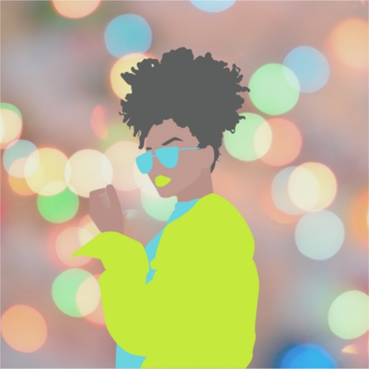 Tanzende Königin. Aufkleber (Vorderseite)