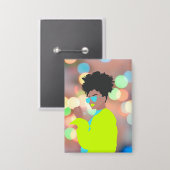 Tanzende Königin. Button (Vorderseite/Rückseite)