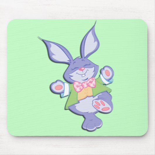 Tanzende lila Osterhasen-Minze Mousepad (Vorne)
