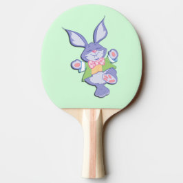 Tanzende lila Osterhasen-Minze Tischtennis Schläger