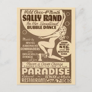 Tanzende Mädchen Bubble Dance Vintage Flyer  Postkarte