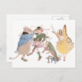 tanzende Maus und Fairies Postkarte (Vorne/Hinten)