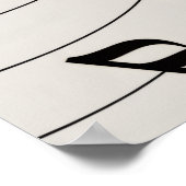 Tanzende Melodien: Fließendes Notenmuster Poster (Ecke)