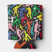 Tanzende Menschen, doodle Set Muster. Dosenkühler (Rückseite)