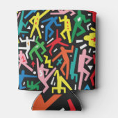 Tanzende Menschen, doodle Set Muster. Dosenkühler (Rückseite)