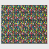 Tanzende Menschen, doodle Set Muster. Geschenkpapier (Flach)