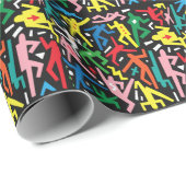 Tanzende Menschen, doodle Set Muster. Geschenkpapier (Rolleneckpunkt)