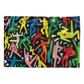 Tanzende Menschen, doodle Set Muster. Kissenbezug (Rückseite)