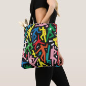 Tanzende Menschen, doodle Set Muster. Tasche (Von Nahem)