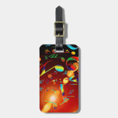 Tanzende musikalische Anmerkungen Gepäckanhänger (Vorderseite vertikal)