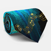 Tanzende Musiknoten Krawatte (Gerollt)