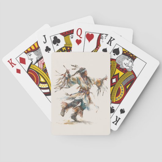 Tanzende Native Americans Klassische Spielkarten (Rückseite)