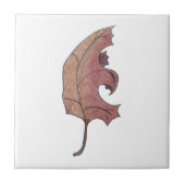 Tanzende Oak Leaf verblasst Brown Fliese (Vorderseite)