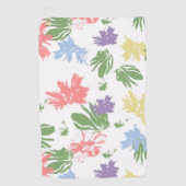 Tanzende Pastellblumen Golfhandtuch (Vorderseite)