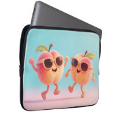Tanzende Pfirsiche Sonnenbrille Laptopschutzhülle (Vorne Rechts)