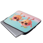 Tanzende Pfirsiche Sonnenbrille Laptopschutzhülle (Vorne Knopf)