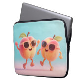 Tanzende Pfirsiche Sonnenbrille Laptopschutzhülle (Vorderseite Links)