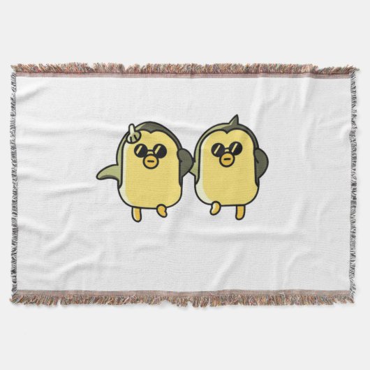 Tanzende Pinguine Decke (Vorderseite)