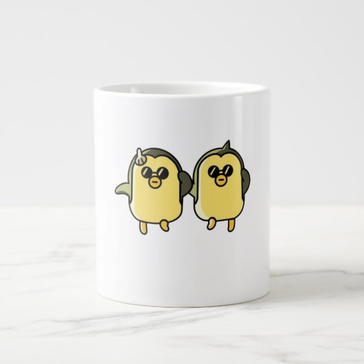 Tanzende Pinguine Jumbo-Tasse (Vorderseite)