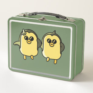 Tanzende Pinguine Metall Brotdose