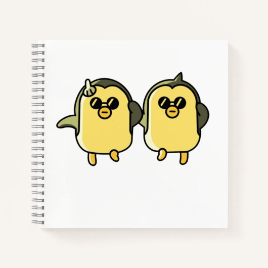 Tanzende Pinguine Notizblock (Vorderseite)