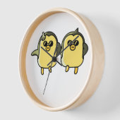 Tanzende Pinguine Uhr (Winkel)