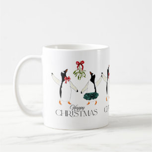 Tanzende Pinguine Weihnachten Kaffeetasse