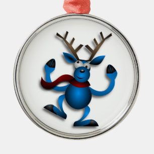 TANZENDE RENTIERE SILBERNES ORNAMENT