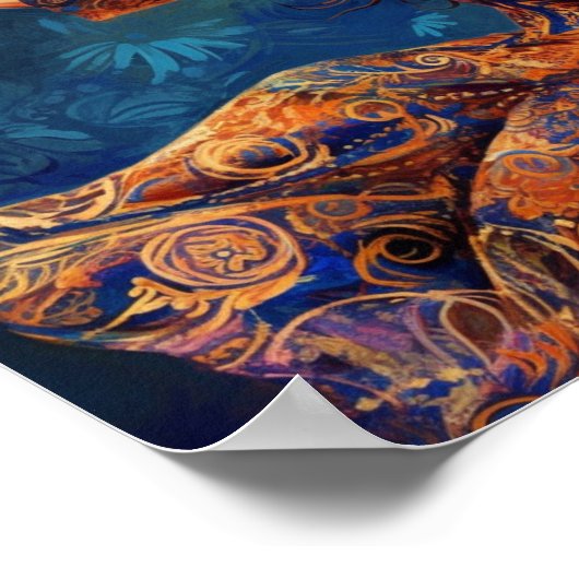 Tanzende Rollstuhlfrau Poster (Ecke)