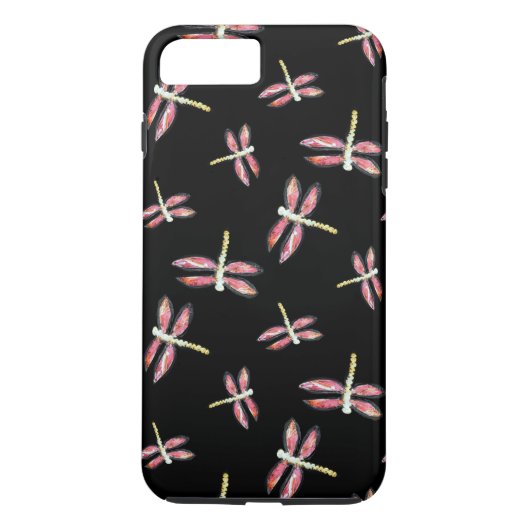 Tanzende rosa Libellen-Kunst Case-Mate iPhone Hülle (Rückseite)