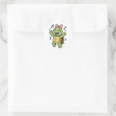 Tanzende Schildkröte Runder Aufkleber (Tasche)
