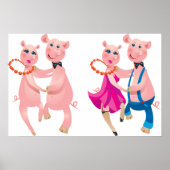 Tanzende Schweine Poster (Vorne)