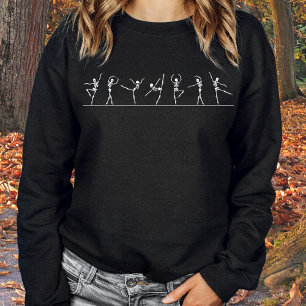 Tanzende Skelett-Ballerinen Ballett Sweatshirt
